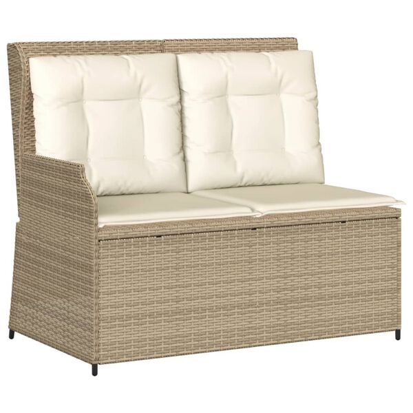 vidaXL Salon de jardin avec coussins 5 pcs beige résine tressée