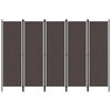 vidaXL Cloison de s&eacute;paration 6 panneaux Marron 300x180 cm