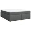 vidaXL Sommier &agrave; lattes de lit avec matelas Gris fonc&eacute; 180x200cm Tissu