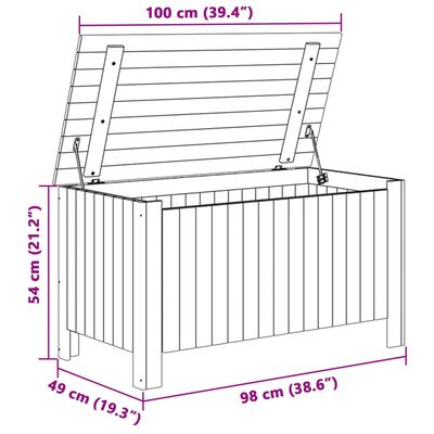 vidaXL Boîte de rangement avec couvercle RANA blanc bois massif de pin