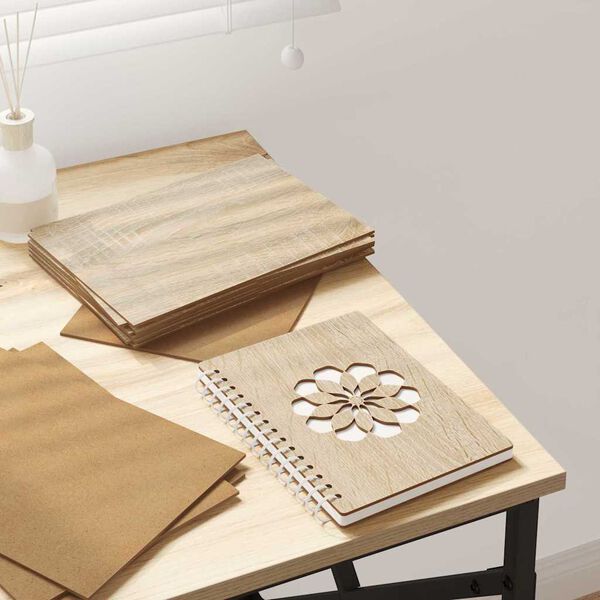 vidaXL Panneaux d&eacute;coratifs 50 pcs Ch&ecirc;ne Sonoma 21 x 30 x 0,27 cm