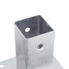vidaXL Bases de poteau carr&eacute;es 4 pcs argent 61x61 mm acier galvanis&eacute;