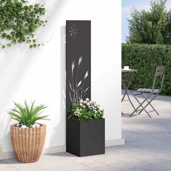 vidaXL Écran de confidentialité de jardin Fretwork Noir 32 x 140 cm