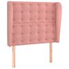 vidaXL T&ecirc;te de lit avec oreilles Rose 93x23x118/128 cm Velours