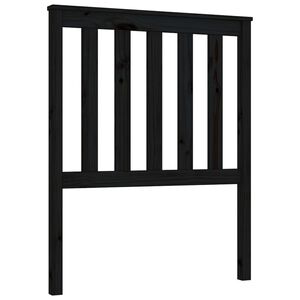 vidaXL T&ecirc;te de lit Noir 81x6x101 cm Bois massif de pin