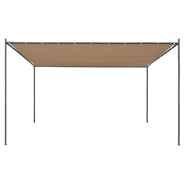 vidaXL Belv&eacute;d&egrave;re avec toit 4x4 m Beige