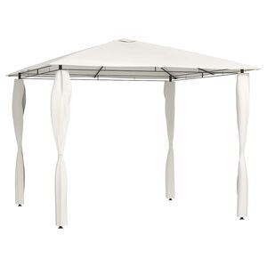 vidaXL Belv&eacute;d&egrave;re avec rev&ecirc;tement de poteaux 3x3x2,6 m Cr&egrave;me 160 g/m&sup2;