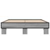 vidaXL Cadre de lit sans matelas sonoma gris 135x190 cm