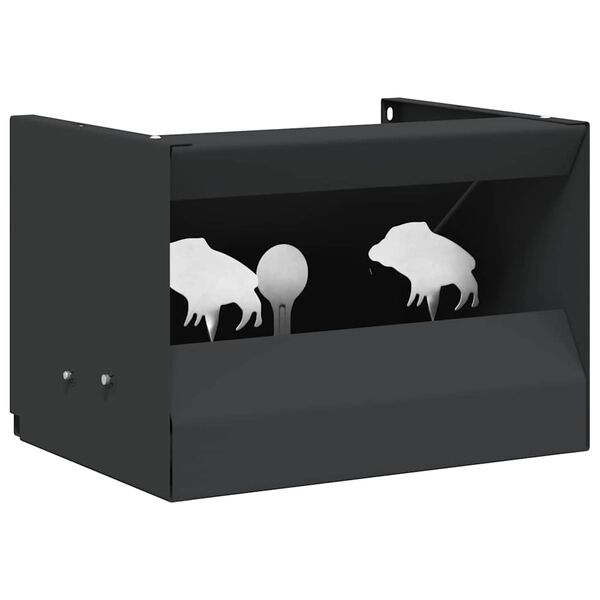 vidaXL Bo&icirc;te de Pi&egrave;ge &agrave; Balles Noir 29 x 22 x 20 cm Acier