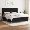 vidaXL Sommier &agrave; lattes de lit avec matelas Noir 160x200 cm Tissu