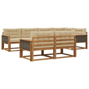 vidaXL Ensemble de canap&eacute;s d'ext&eacute;rieur 7 pcs Naturel et Beige