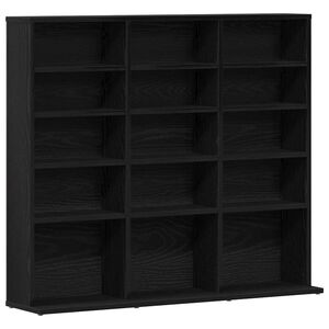 vidaXL Meuble CD en ch&ecirc;ne noir 100 x 23 x 89,5 cm bois d'ing&eacute;nierie