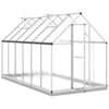 vidaXL Serre avec cadre de base argent&eacute; 334x169x202 cm aluminium