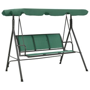 vidaXL Balancelle de jardin vert 170 cm textil&egrave;ne et acier