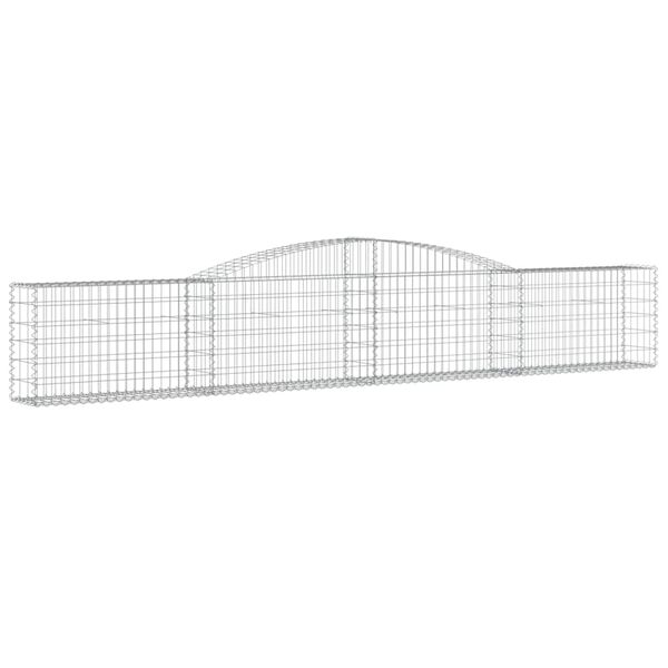 vidaXL Paniers à gabions arqués 20 pcs 400x30x60/80 cm Fer galvanisé