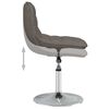 vidaXL Chaise pivotante de salle &agrave; manger Taupe Tissu