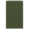 vidaXL Table de chevet vert olive 34,5x39x62 cm acier
