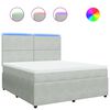 vidaXL Sommier &agrave; lattes de lit et matelas Gris clair 180x200cm Velours