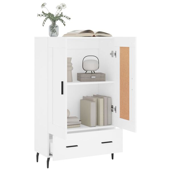 vidaXL Buffet haut blanc 69,5x31x115 cm bois d'ing&eacute;nierie
