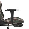 vidaXL Chaise de jeu pivotante avec repose-pieds noir camouflage tissu