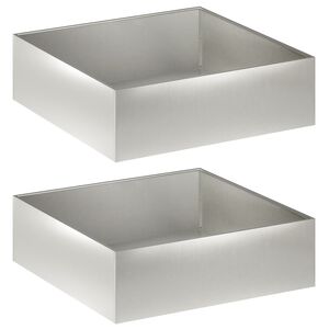 vidaXL Cache-pot de jardin 2 pc Argent&eacute; 80 x 80 x 30 cm