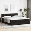 VidaXL Cadre de lit ottoman avec matelas noir 200x200 cm similicuir