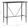 vidaXL Table de bar Noir 120x60x110 cm MDF