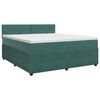 vidaXL Lit boxspring avec matelas Vert fonc&eacute; 140 x 200 cm Velours