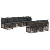 vidaXL Ensemble de canap&eacute; de jardin 10 pc Gris polyrotin