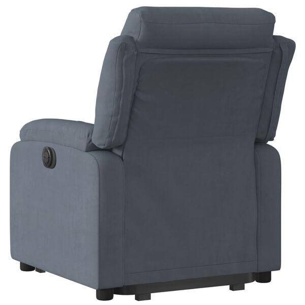 vidaXL Fauteuil inclinable Gris foncé Velours