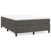 vidaXL Sommier &agrave; lattes de lit et matelas Gris fonc&eacute; 140x190cm Velours