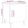 vidaXL Tables de chevet 2 pcs Blanc Bois d'ingénierie