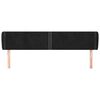 vidaXL Tête de lit avec oreilles Noir 183x23x78/88 cm Velours