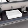 vidaXL Lavabo 60x38x11 cm Fonte min&eacute;rale/marbre Blanc