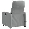 vidaXL Fauteuil de massage inclinable &eacute;lectrique gris clair tissu