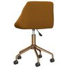 vidaXL Chaises pivotantes &agrave; manger lot de 2 marron velours