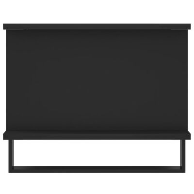 vidaXL Table basse noir 90x50x40 cm bois d'ingénierie