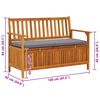 vidaXL Banc de rangement de jardin 120 cm Bois d'acacia solide