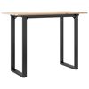 vidaXL Table &agrave; manger cadre en O 100x50x75 cm bois de pin massif acier