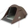 vidaXL Tente de camping tunnel 2 personnes marron imperméable