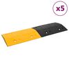 vidaXL Ralentisseurs 5 pcs Jaune et noir 97x32,5x4 cm Caoutchouc