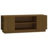 vidaXL Meuble TV Marron miel 110x35x40,5 cm Bois de pin massif