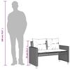 vidaXL Salon de jardin avec coussins 4 pcs beige r&eacute;sine tress&eacute;e verre