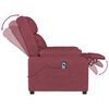 vidaXL Fauteuil inclinable &eacute;lectrique Rouge bordeaux Tissu