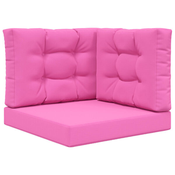 vidaXL Coussin de canap&eacute; d'ext&eacute;rieur 3 pcs Rose Polyester