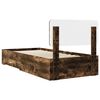 vidaXL Cadre de lit Chêne fumé 75 x 190 cm Bois d'ingénierie