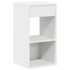 vidaXL Tables de chevet avec tiroir 2 pcs blanc 35x34x66,5 cm