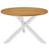 vidaXL Table de salle &agrave; manger Blanc 120 x 75 cm MDF