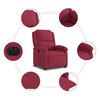 vidaXL Fauteuil inclinable électrique rouge bordeaux velours