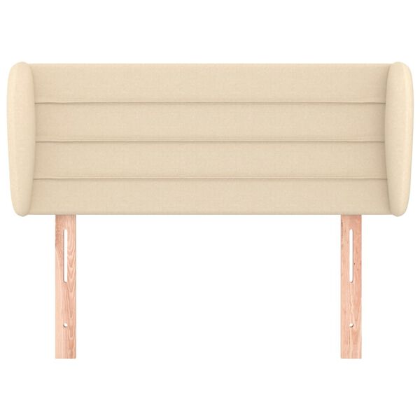 vidaXL T&ecirc;te de lit avec oreilles Cr&egrave;me 103x23x78/88 cm Tissu